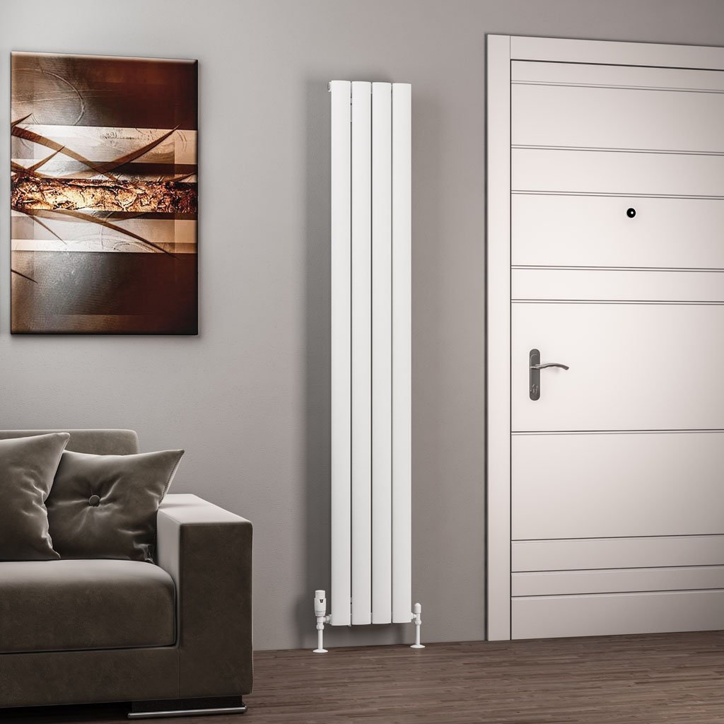Sandhurst 1800 x 275 Aluminium Radiator Matt White