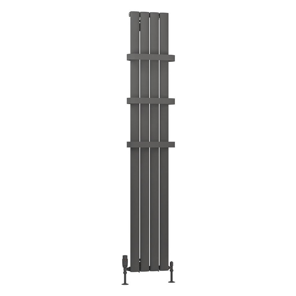 Sandhurst 1800 x 275 Aluminium Radiator Matt Anthracite