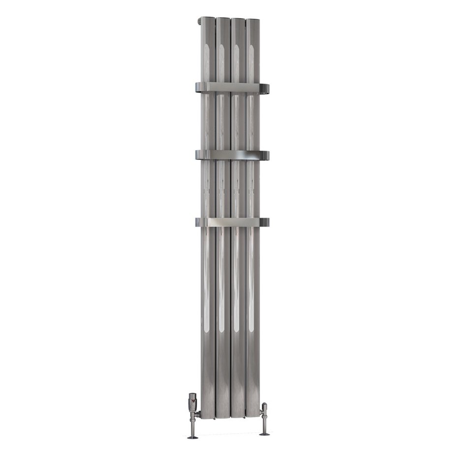 Sandhurst 1800 x 275 Aluminium Radiator Polished Aluminium
