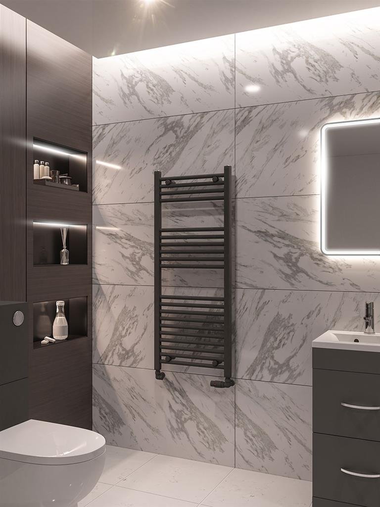 Wingrave 1200 x 500 Straight Multirail Matt Anthracite