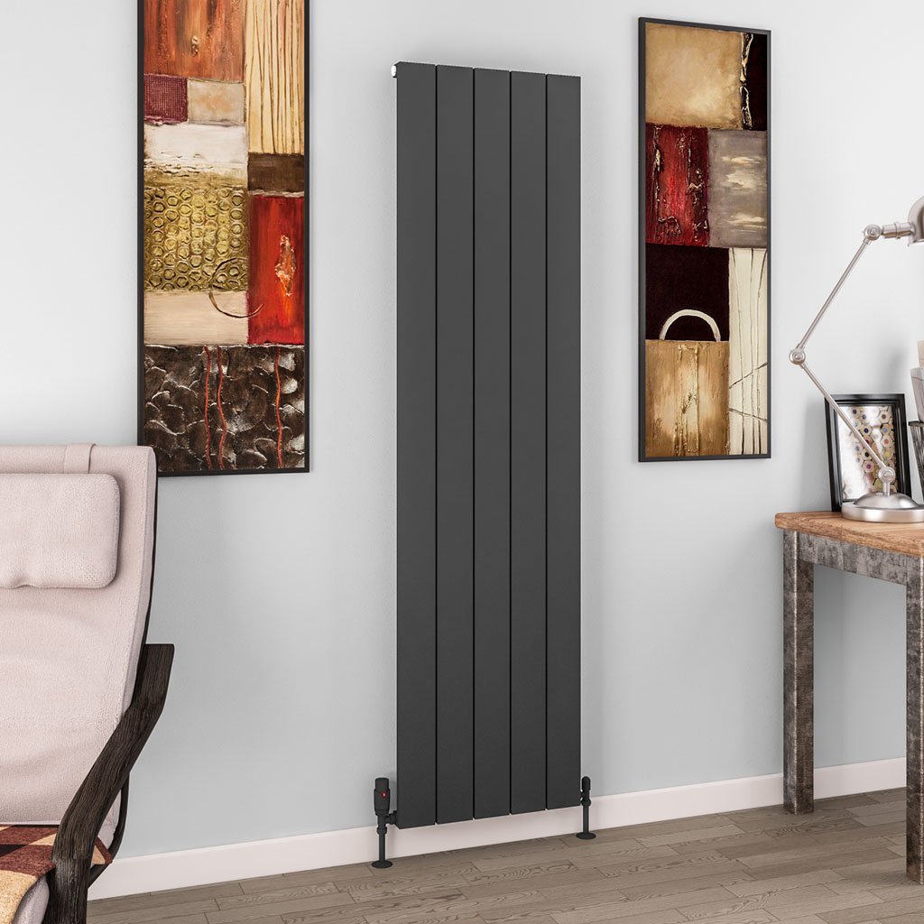 Charlton 1800 x 470 Aluminium Radiator Matt Anthracite