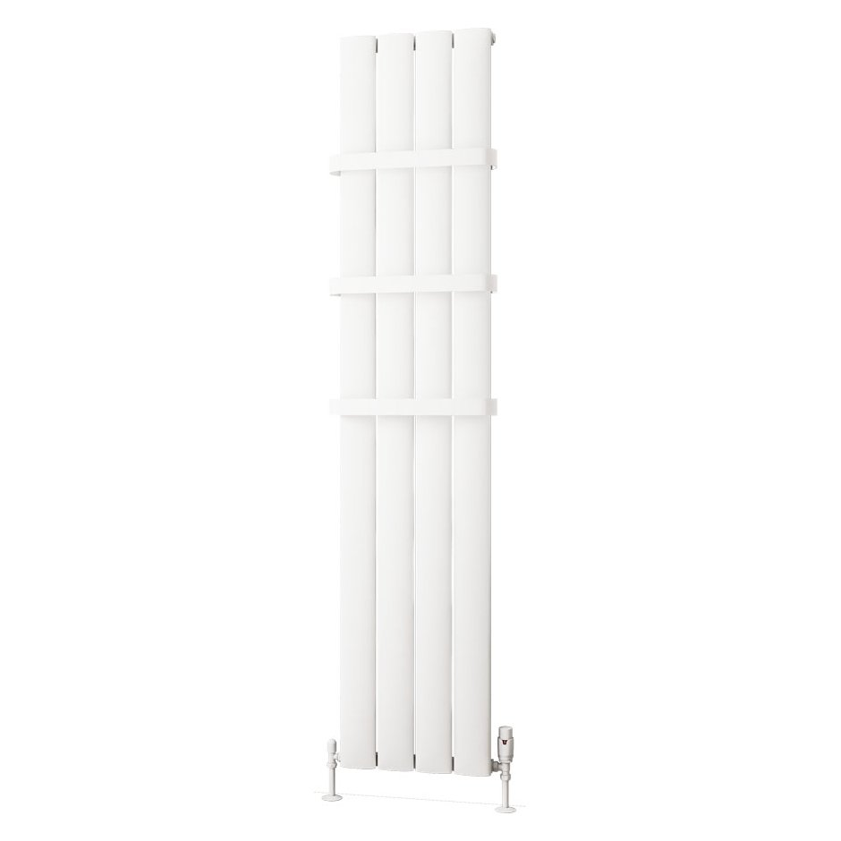 Malmesbury 1800 x 375 Aluminium Radiator Matt White
