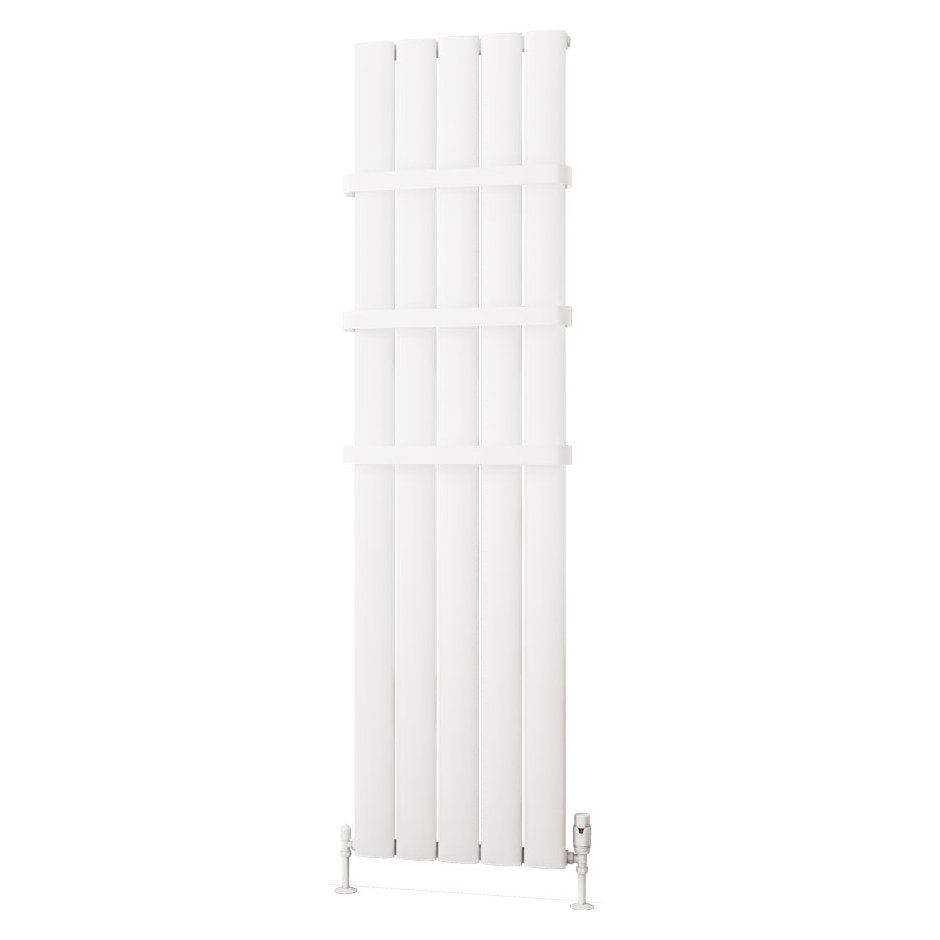 Malmesbury 1800 x 470 Aluminium Radiator Matt White