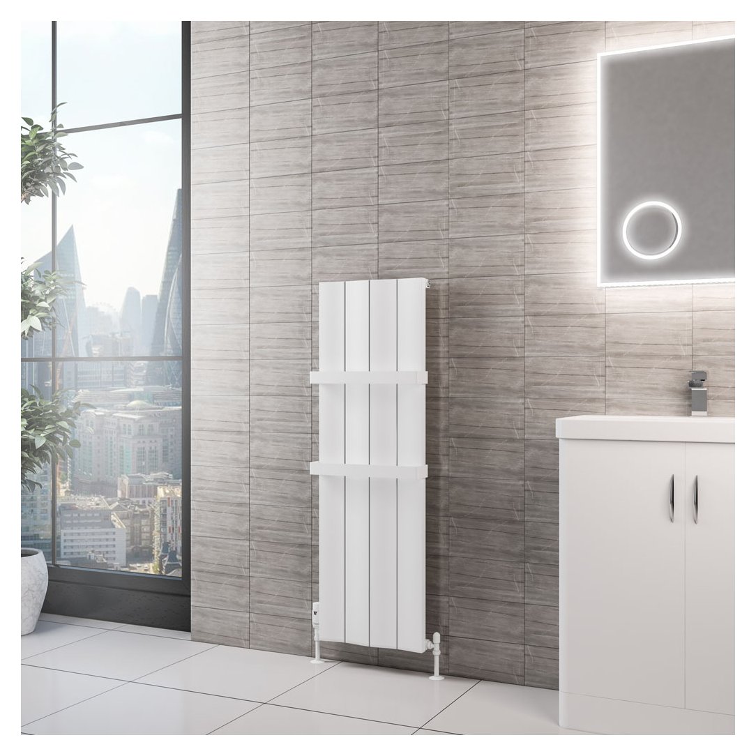 Fairford 1200 x 375 Aluminium Radiator Matt White