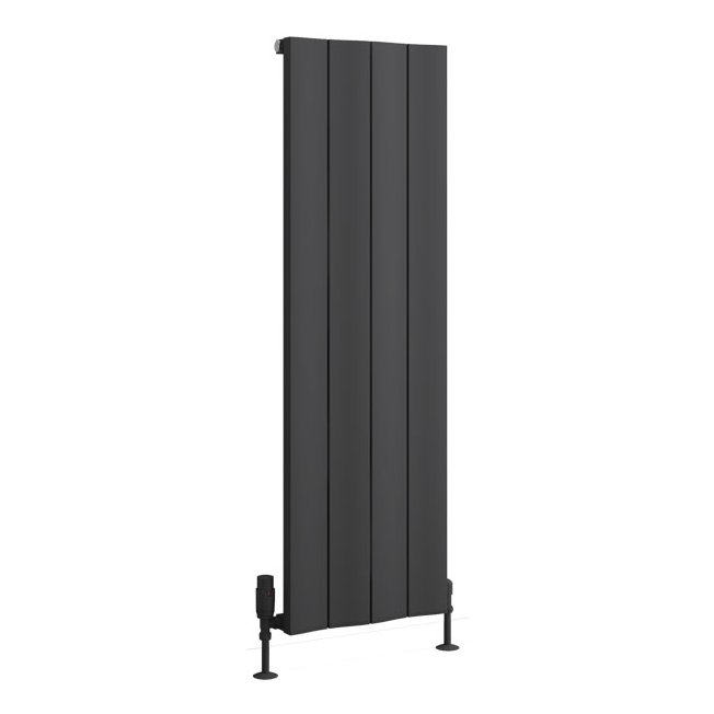 Fairford 1200 x 375 Aluminium Radiator Matt Anthracite
