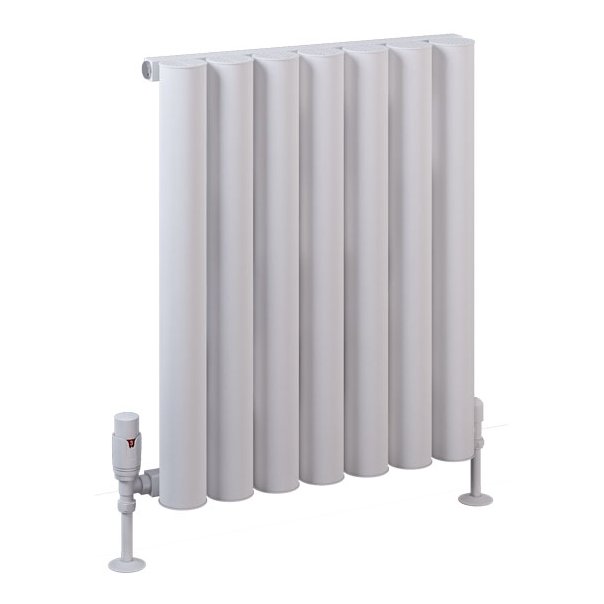 Burford 600 x 485 Aluminium Radiator Matt White