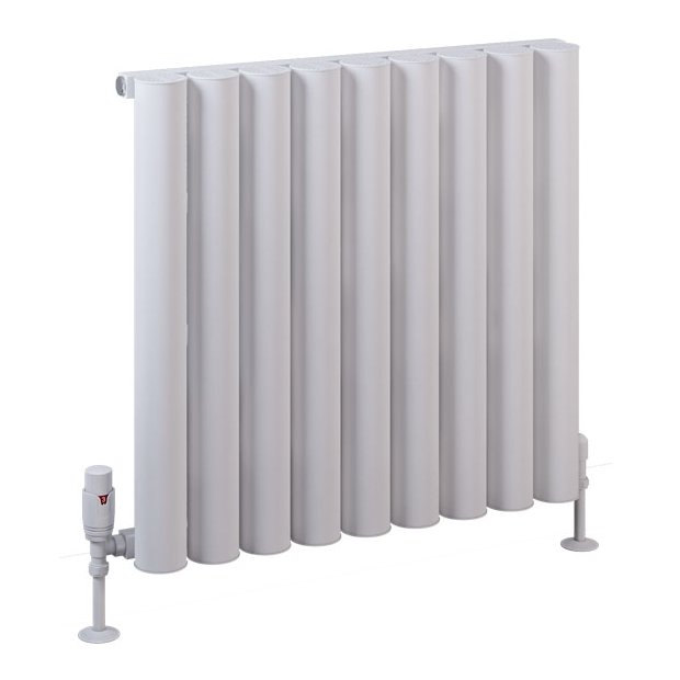 Burford 600 x 625 Aluminium Radiator Matt White