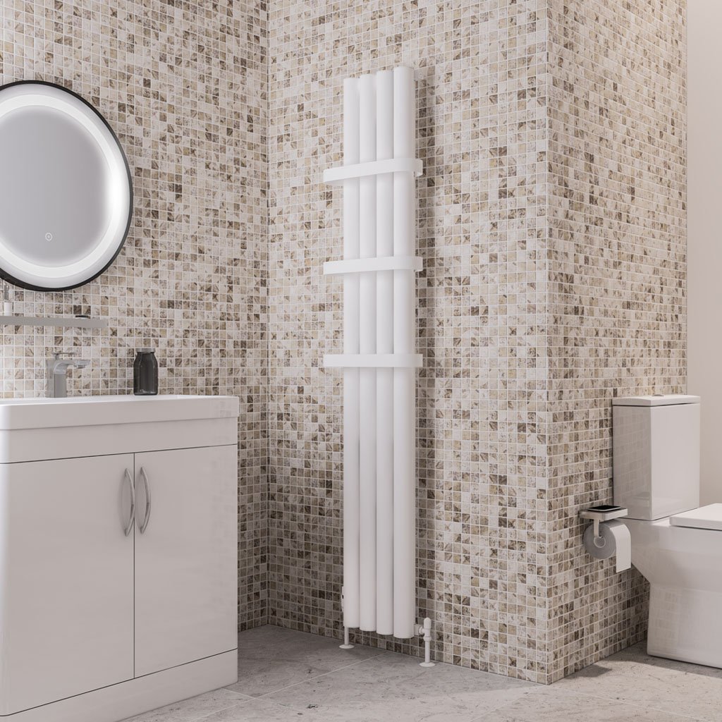 Burford 1800 x 275 Aluminium Radiator Matt White