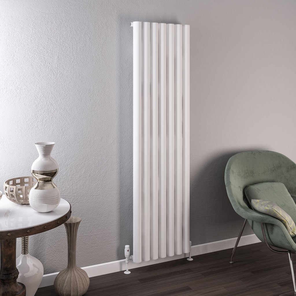 Burford 1800 x 485 Aluminium Radiator Matt White