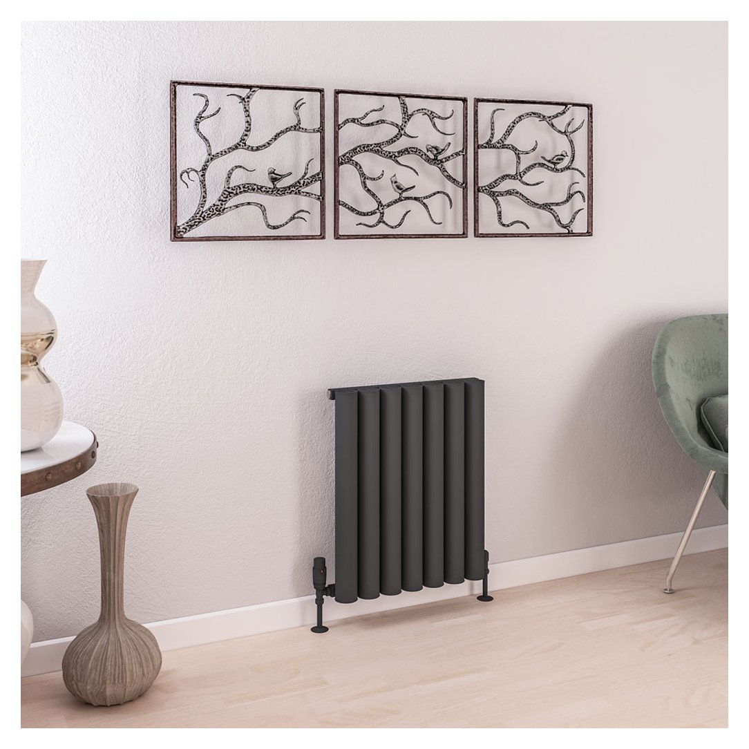 Burford 600 x 485 Aluminium Radiator Matt Anthracite