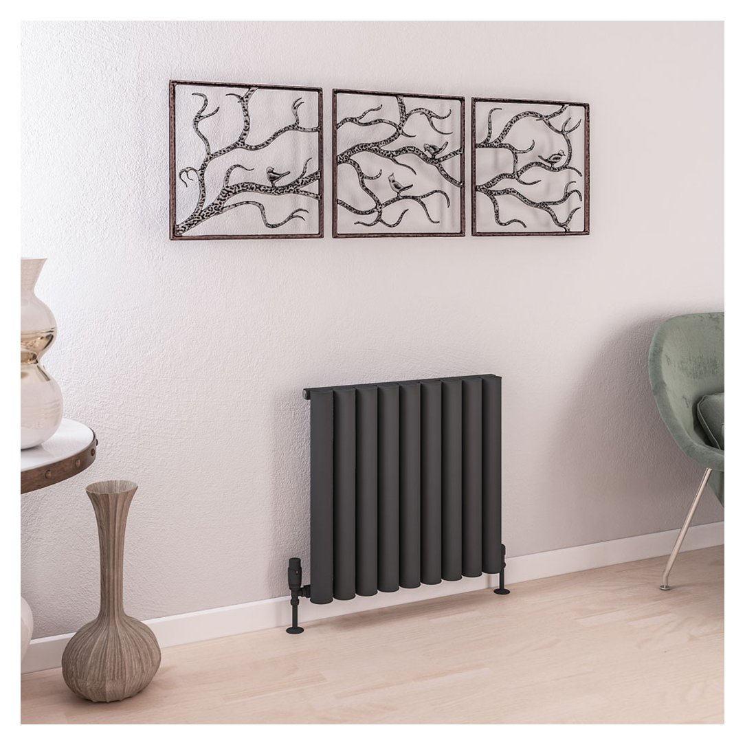 Burford 600 x 625 Aluminium Radiator Matt Anthracite