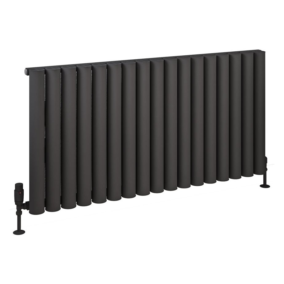 Burford 600 x 1185 Aluminium Radiator Matt Anthracite