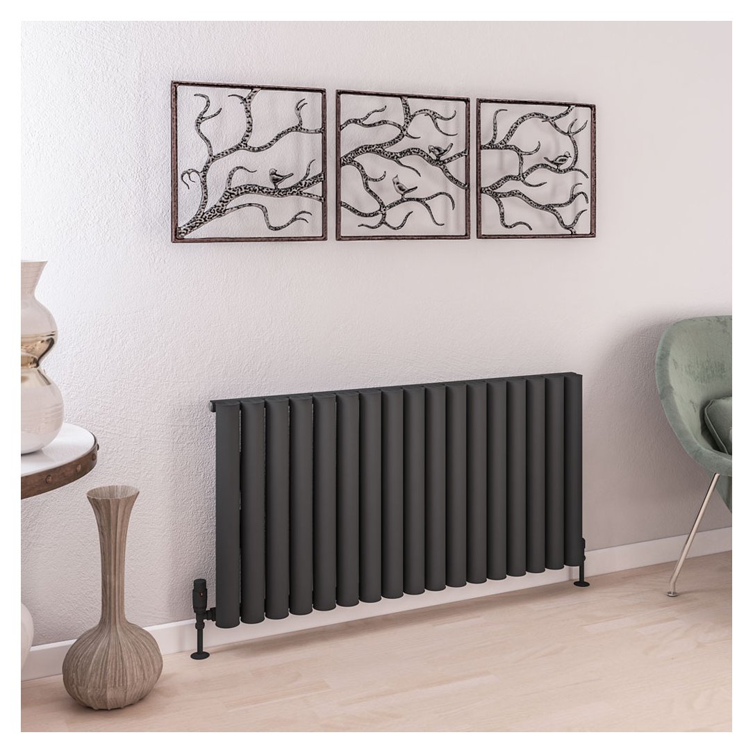 Burford 600 x 1185 Aluminium Radiator Matt Anthracite