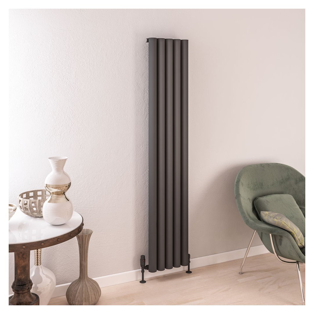 Burford 1800 x 345 Aluminium Radiator Matt Anthracite