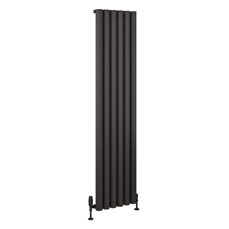 Burford 1800 x 415 Aluminium Radiator Matt Anthracite