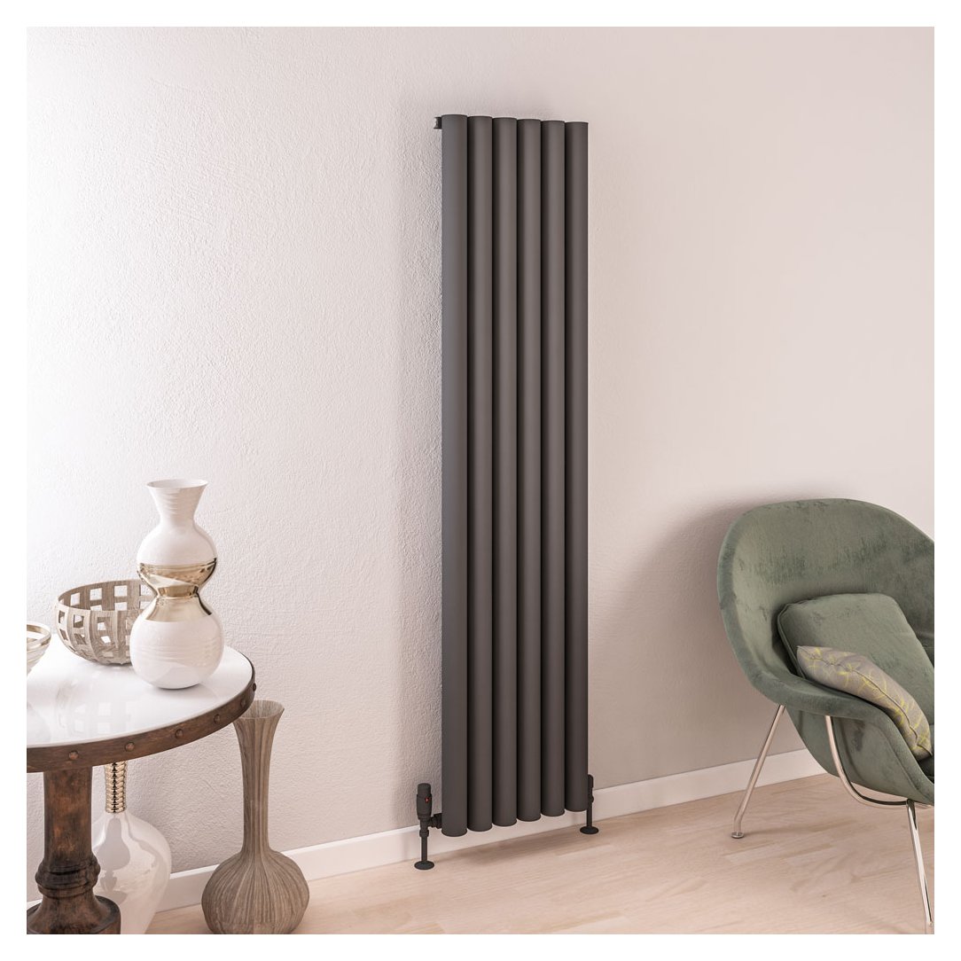Burford 1800 x 415 Aluminium Radiator Matt Anthracite