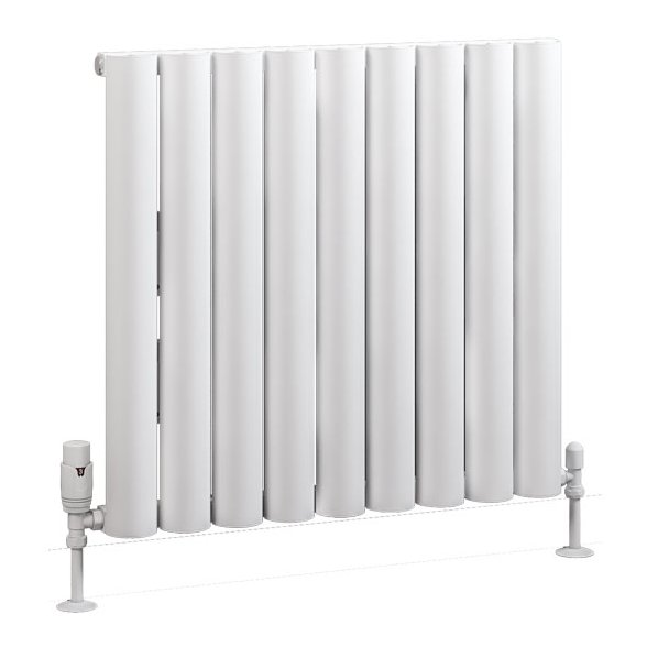 Kelmscott 600 x 625 Aluminium Radiator Matt White