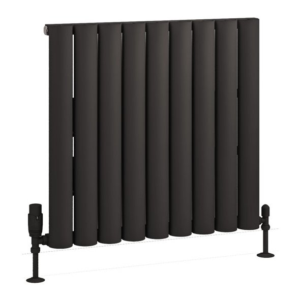 Kelmscott 600 x 625 Aluminium Radiator Matt Anthracite