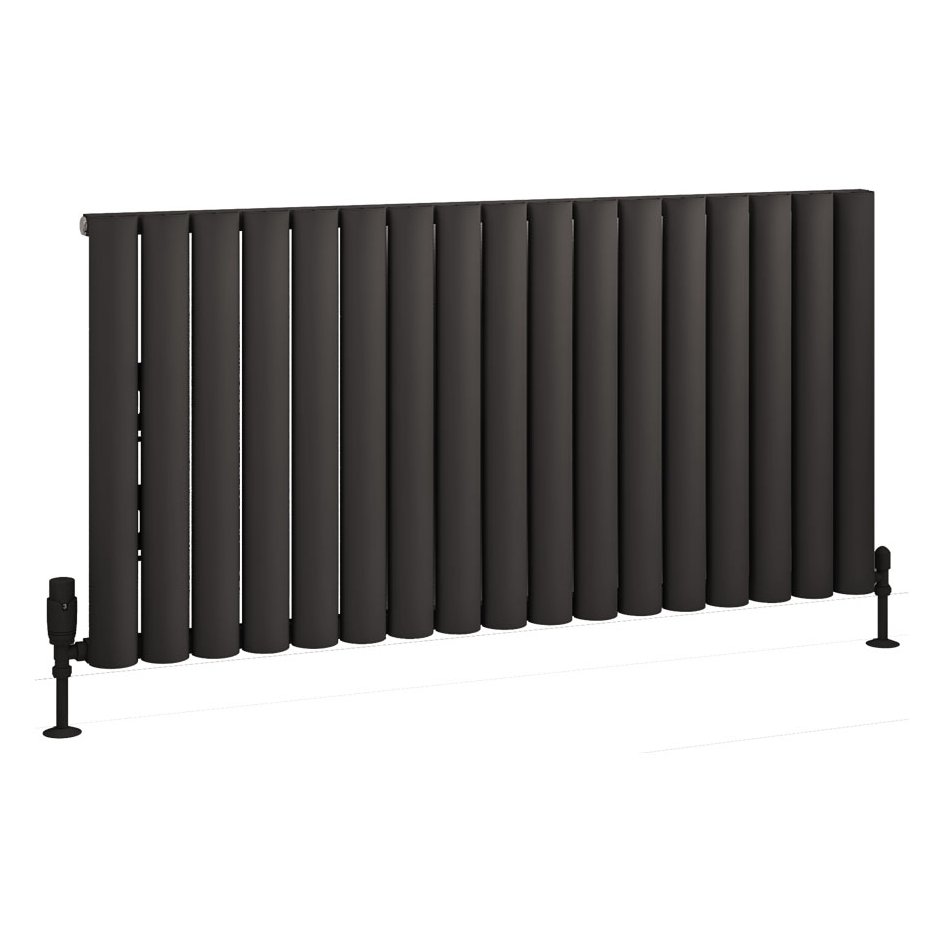 Kelmscott 600 x 1185 Aluminium Radiator Matt Anthracite