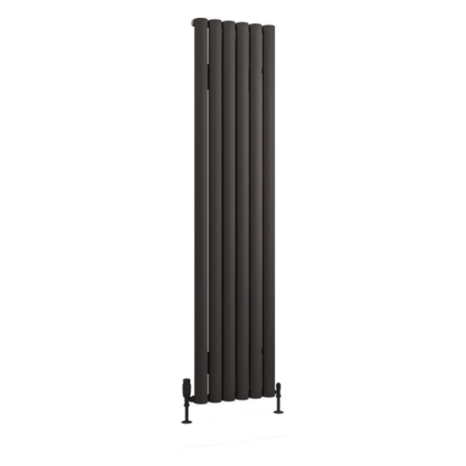 Kelmscott 1800 x 415 Aluminium Radiator Matt Anthracite