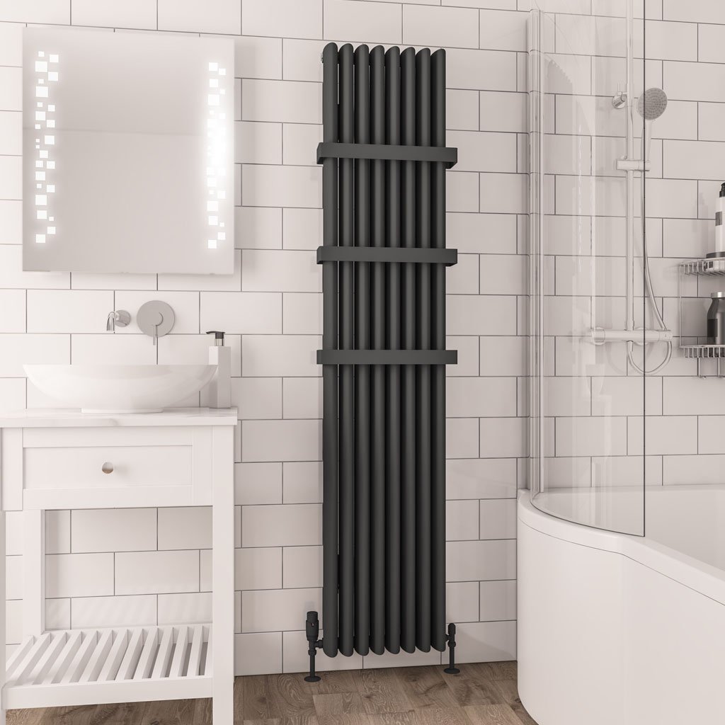 Witney 1800 x 375 Aluminium Radiator Matt Anthracite
