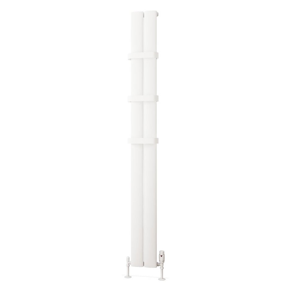 Malmesbury 1800 x 185 Aluminium Radiator Matt White