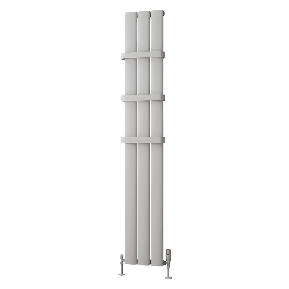 Malmesbury 1800 x 280 Aluminium Radiator Matt Grey