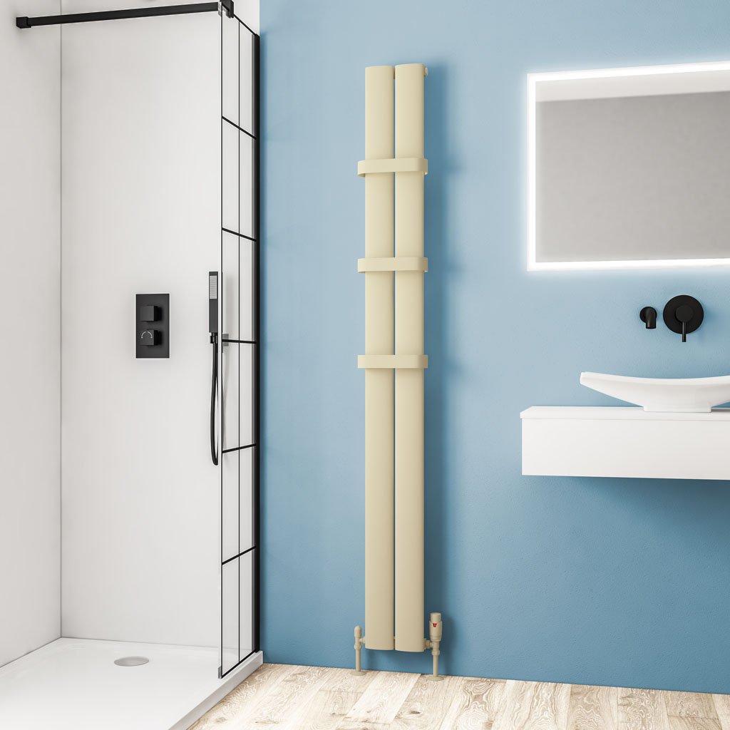 Malmesbury 1800 x 185 Aluminium Radiator Matt Cappucino