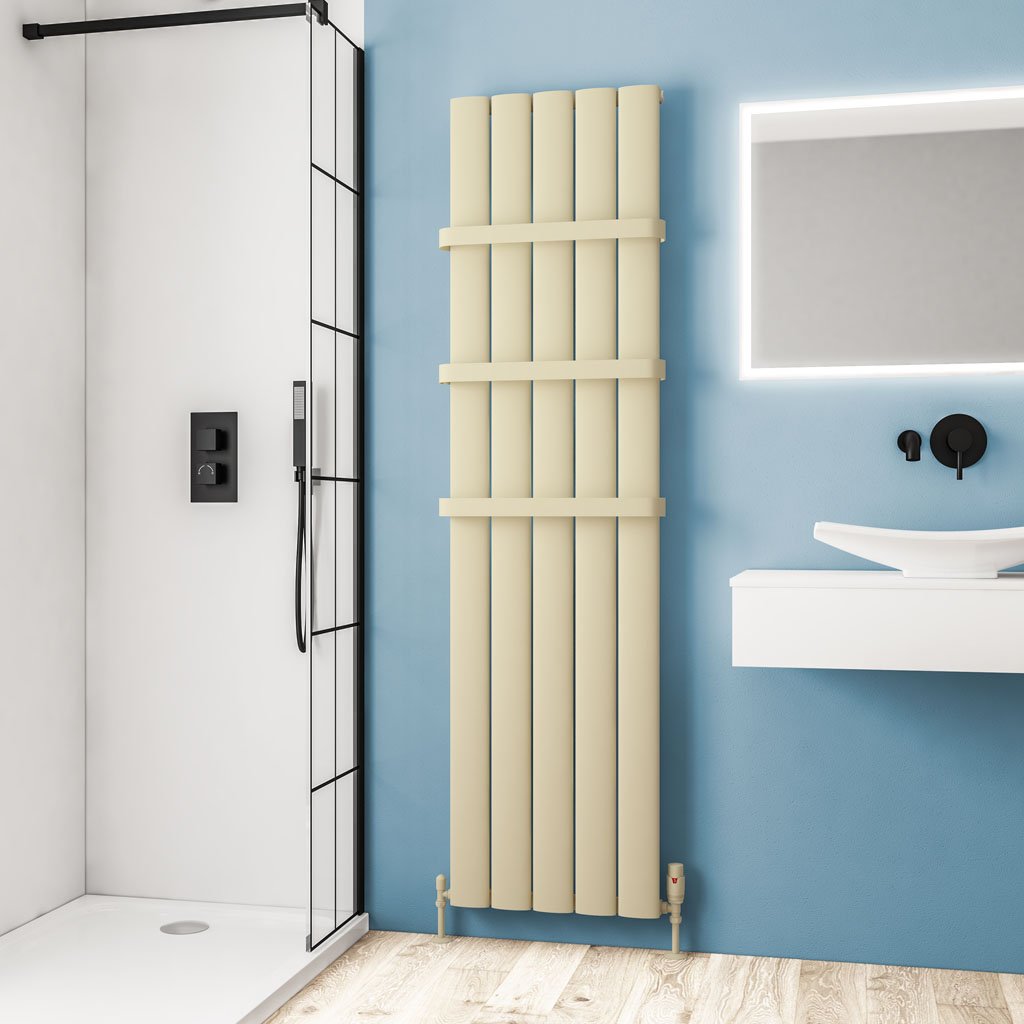 Malmesbury 1800 x 470 Aluminium Radiator Matt Cappucino