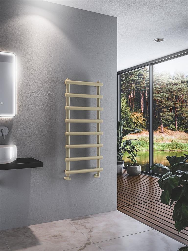 Marlow 1150 x 500 Towel Rail Matt Cappucino