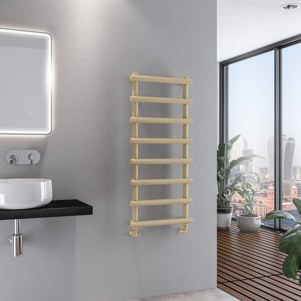 Marlow 1150 x 500 Towel Rail Matt Cappucino
