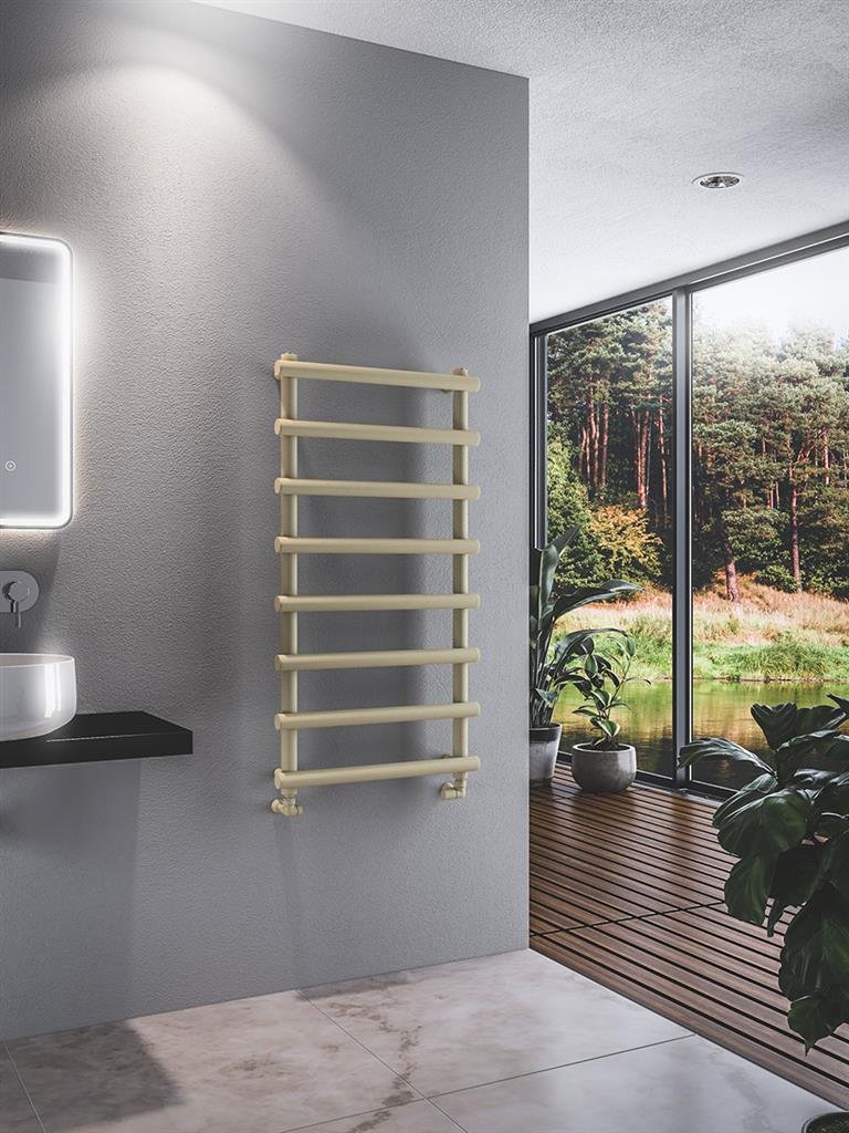 Marlow 1150 x 600 Towel Rail Matt Cappucino