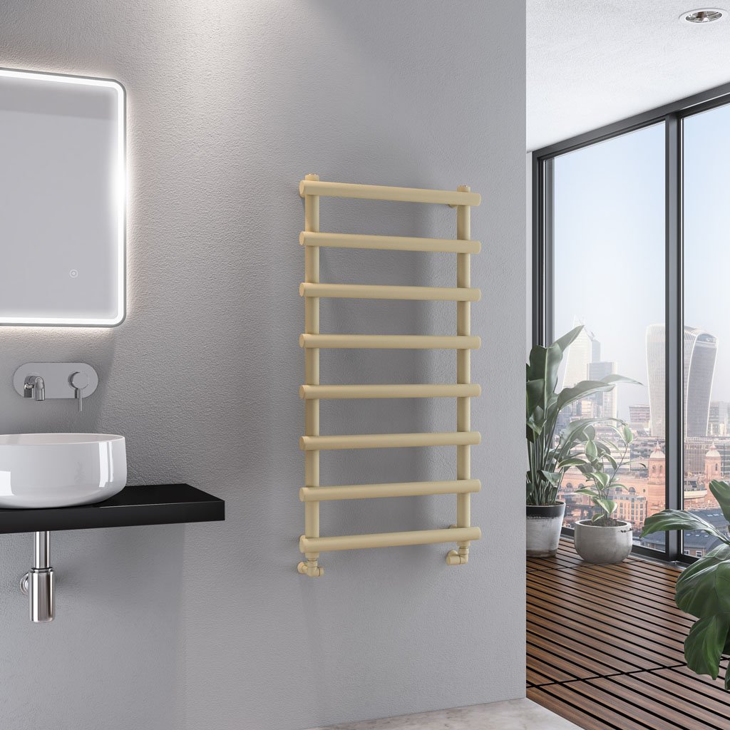 Marlow 1150 x 600 Towel Rail Matt Cappucino