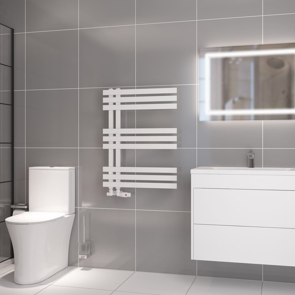 Hurley 800 x 600 Towel Rail Matt White