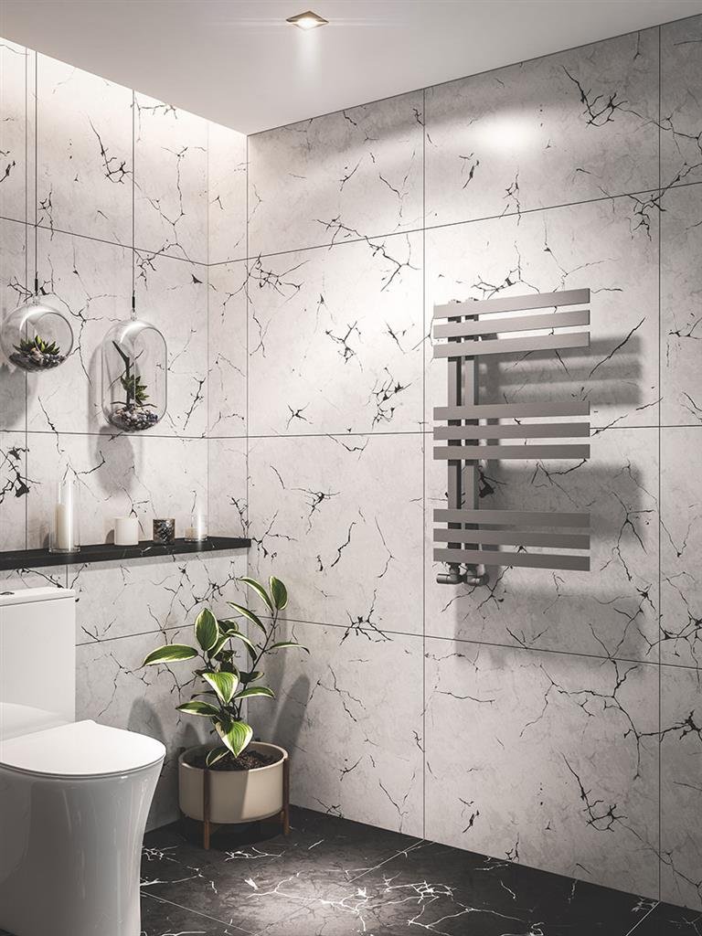 Hurley 800 x 500 Towel Rail Matt Grey