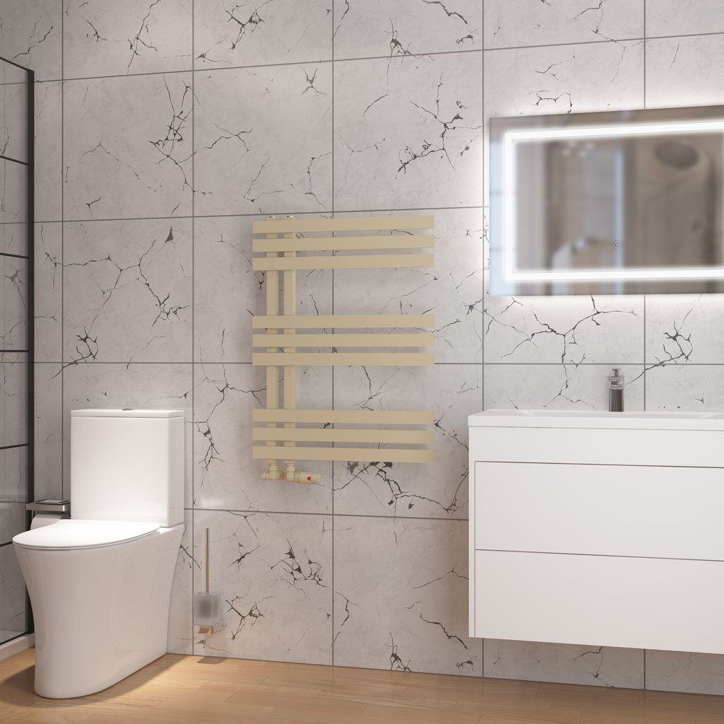 Hurley 800 x 600 Towel Rail Matt Cappucino