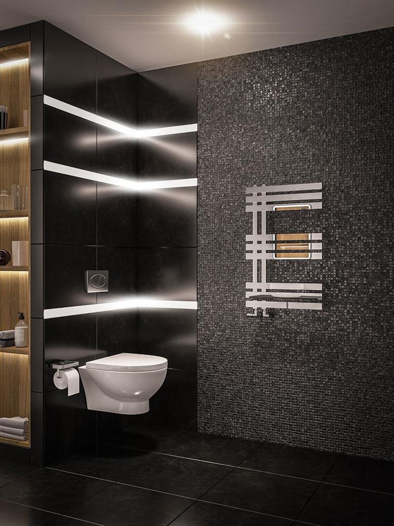 Hurley 800 x 500 Towel Rail Chrome