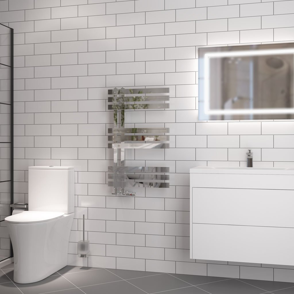 Hurley 800 x 500 Towel Rail Chrome