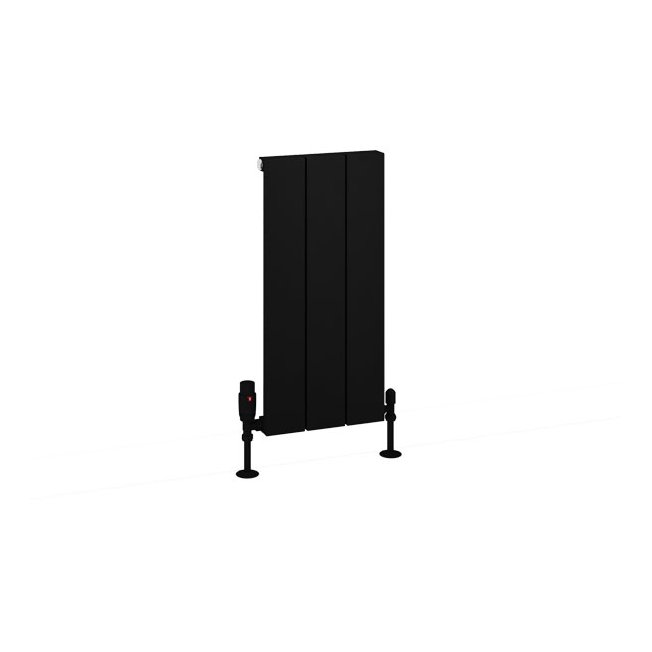 Charlton 600 x 280 Aluminium Radiator Matt Black