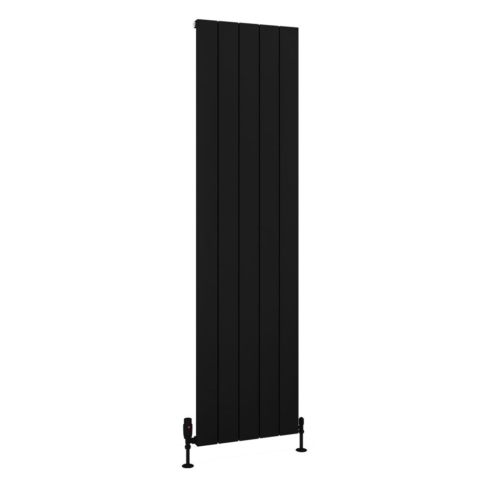 Charlton 1800 x 470 Aluminium Radiator Matt Black
