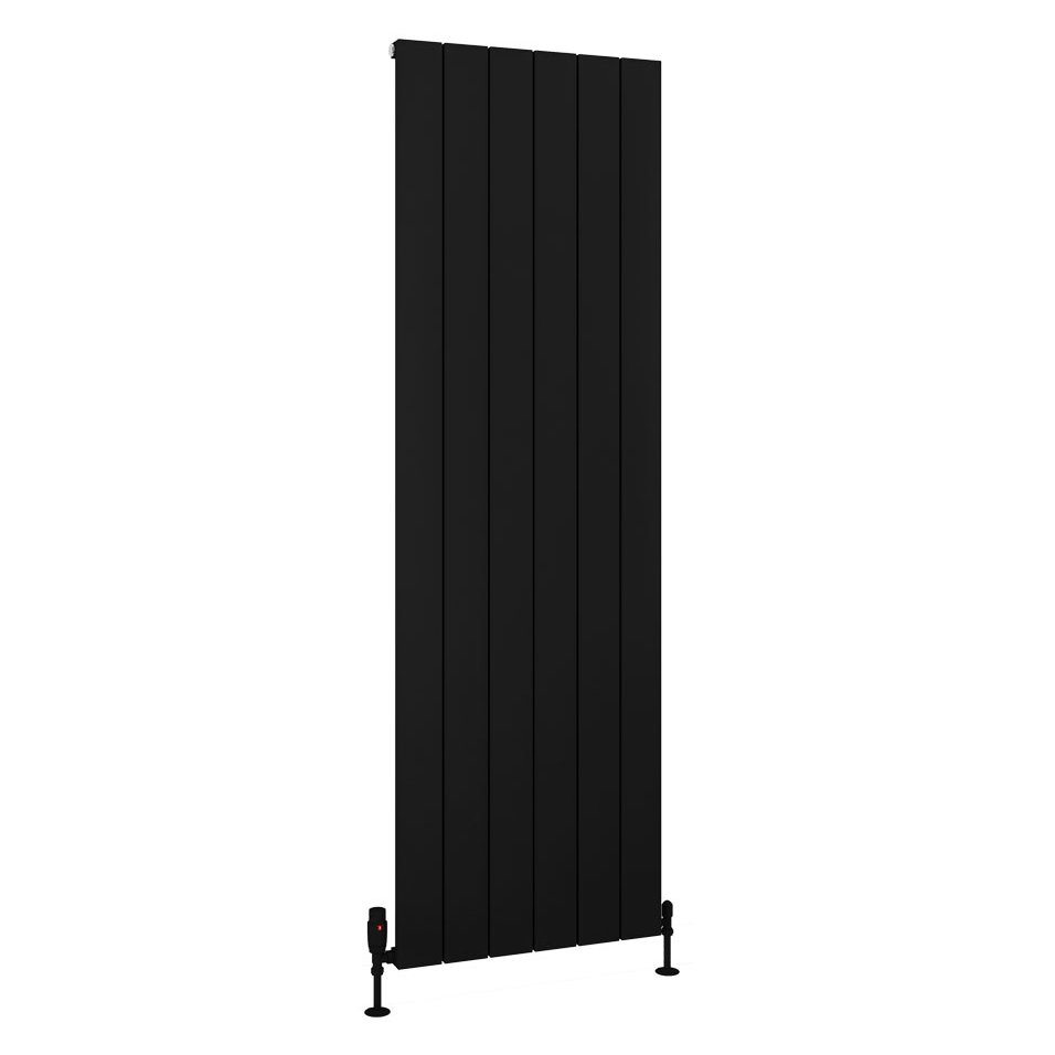 Charlton 1800 x 565 Aluminium Radiator Matt Black