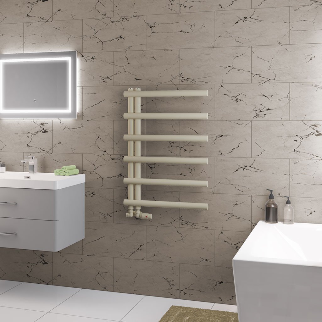 Marlow E-Style 850 x 600 Towel Rail Matt Cappuccino