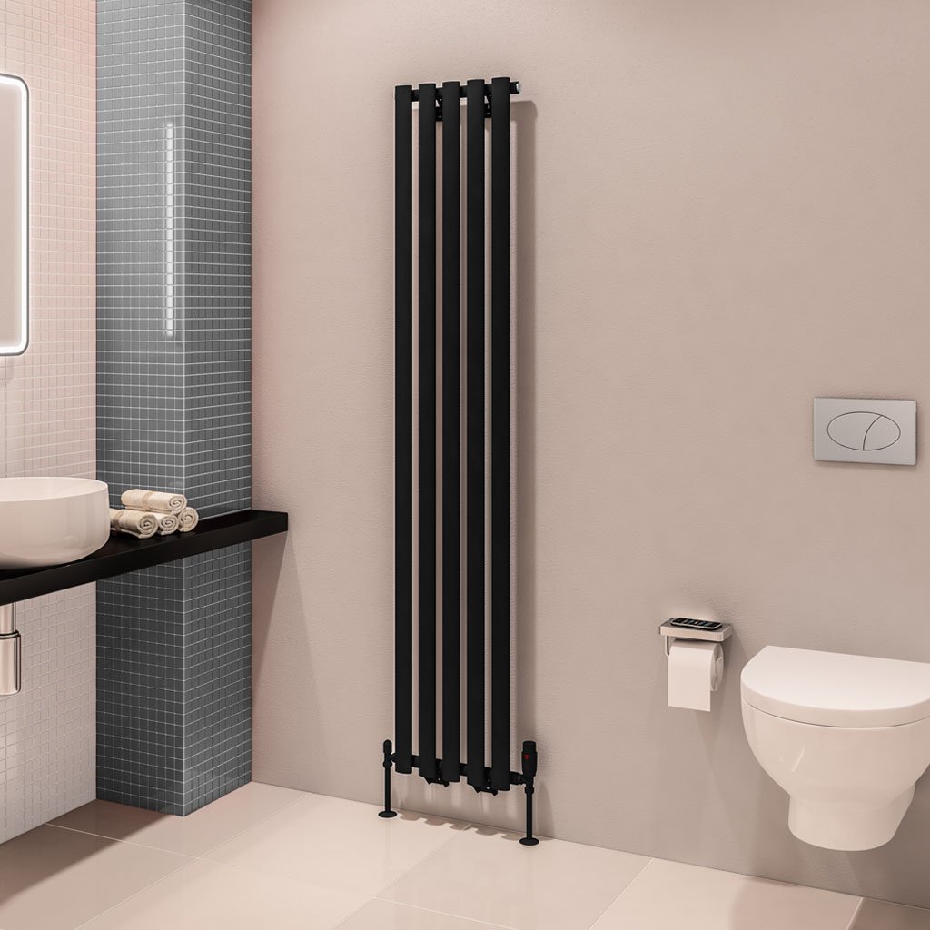 Tunstall 1800 x 350 Radiator - Matt Black