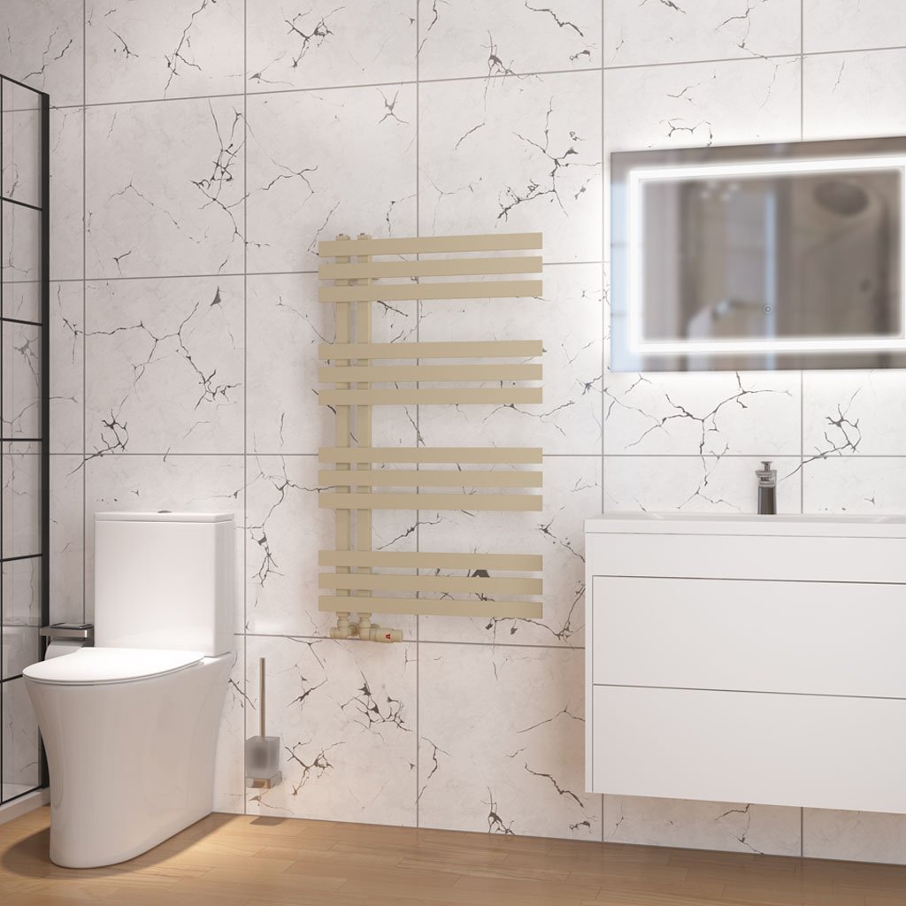 Hurley 1000 x 600 Towel Rail - Matt Cappuccino