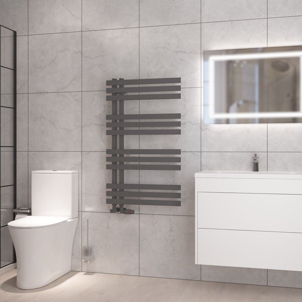 Hurley 1000 x 600 Towel Rail - Matt Anthracite