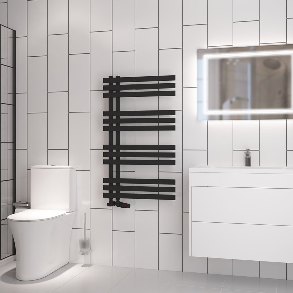 Hurley 1000 x 600 Towel Rail - Matt Black