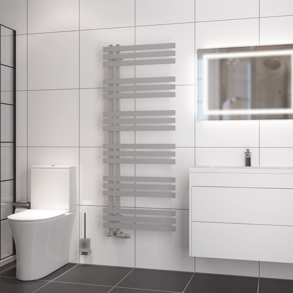 Hurley 1500 x 600 Towel Rail - Matt Grey