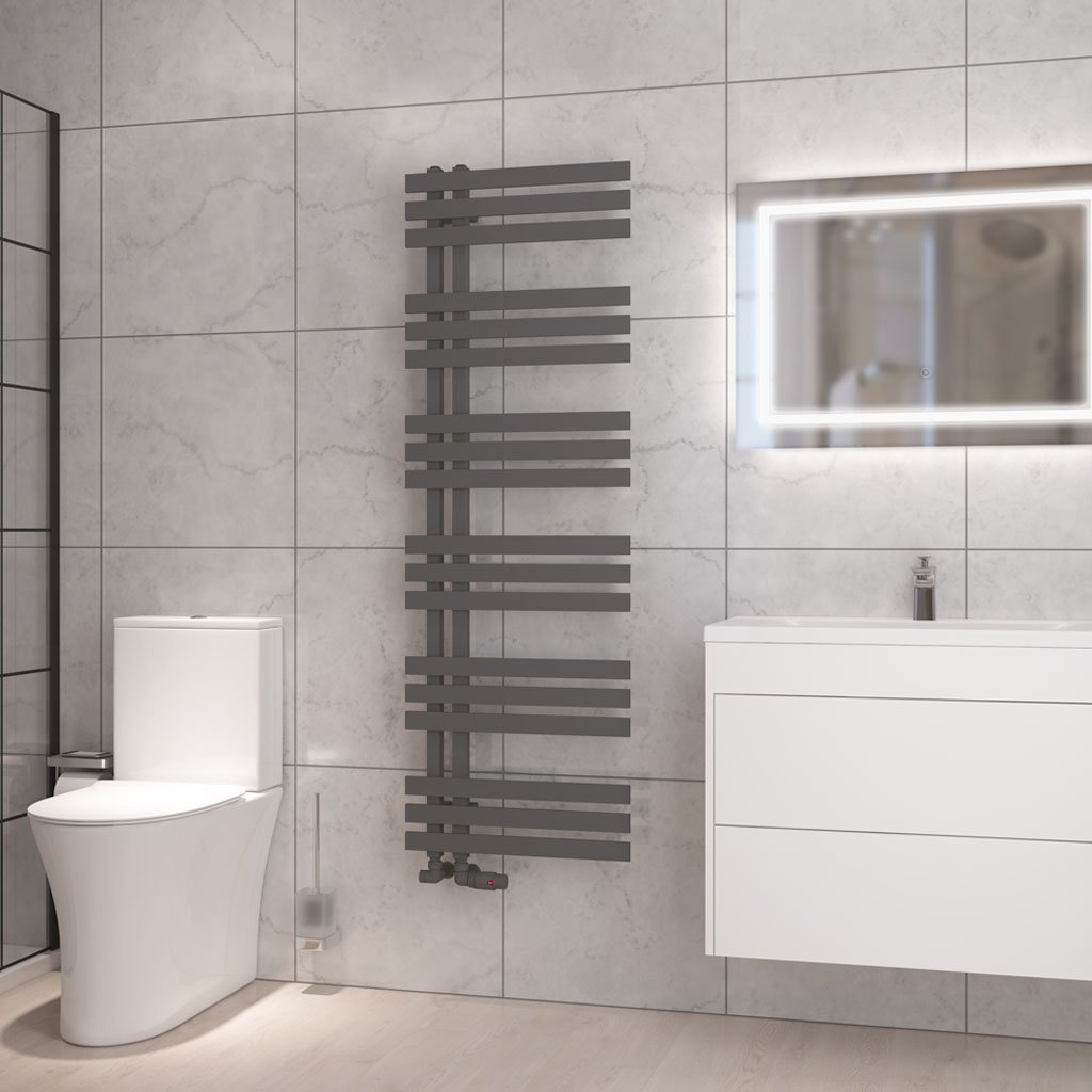 Hurley 1500 x 500 Towel Rail - Matt Anthracite