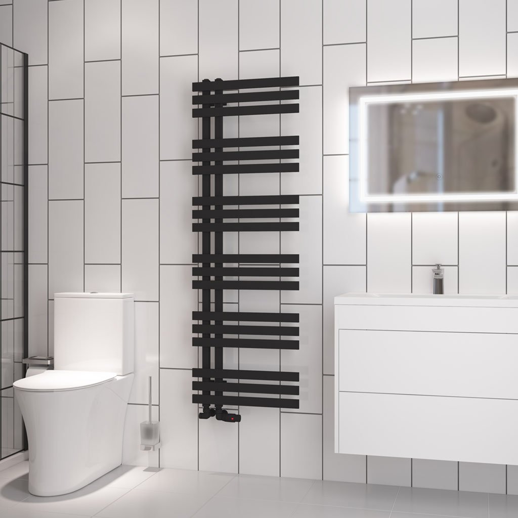 Hurley 1500 x 500 Towel Rail - Matt Black