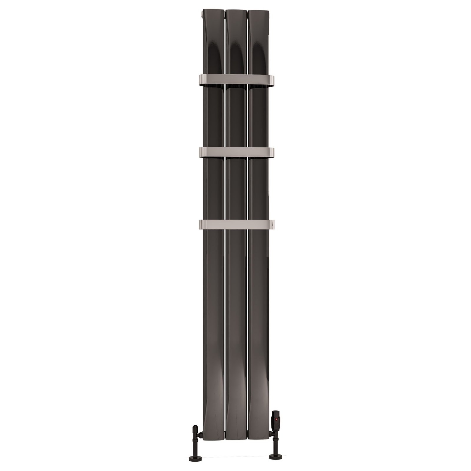 Malmesbury 1800 x 280 Aluminium Radiator - Black Effect